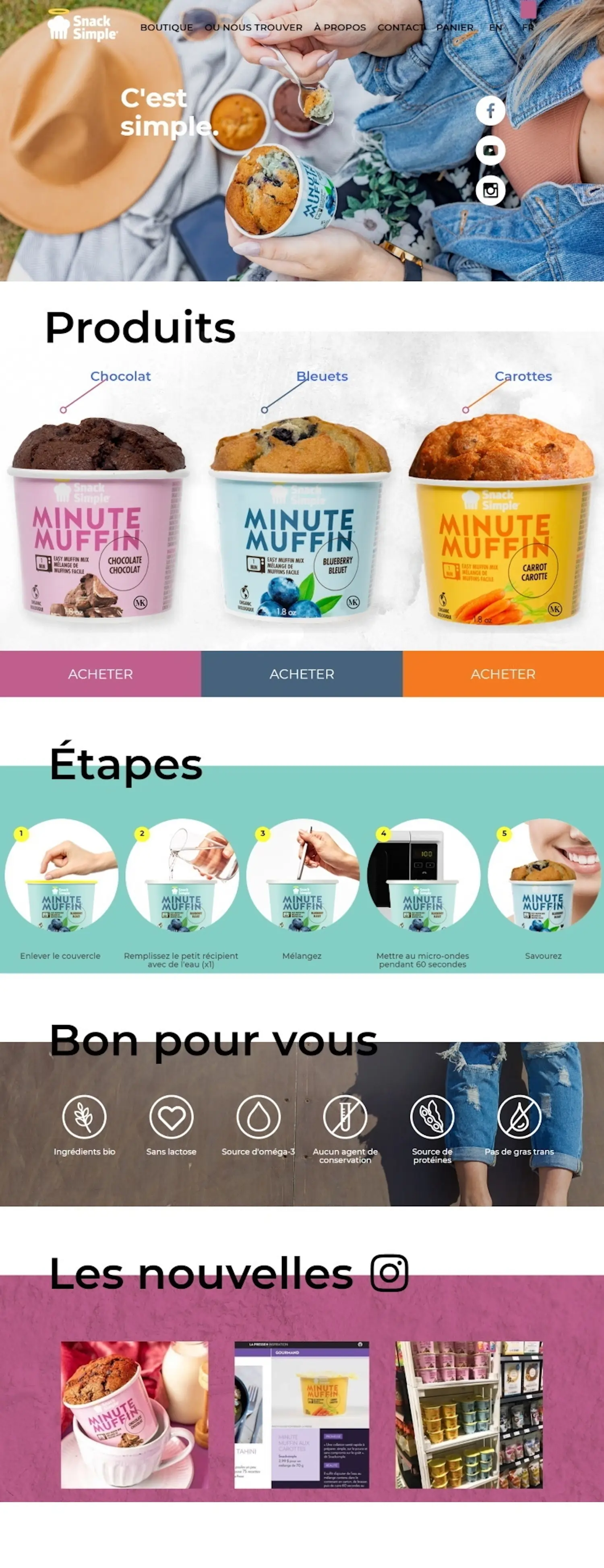 Conception site web pour Snack Simple