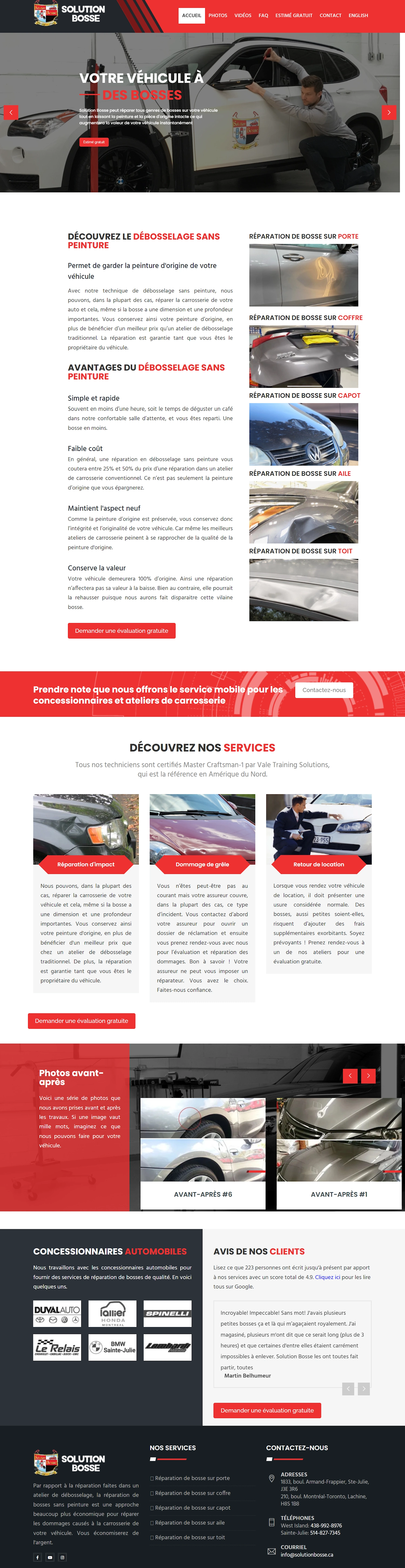 Conception site web pour Solution Bosse